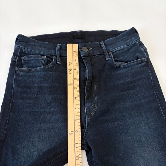 Mother Denim High Waisted Looker Ankle Fray in Last Call Dark Blue Womens 26 - Picture 5 of 15